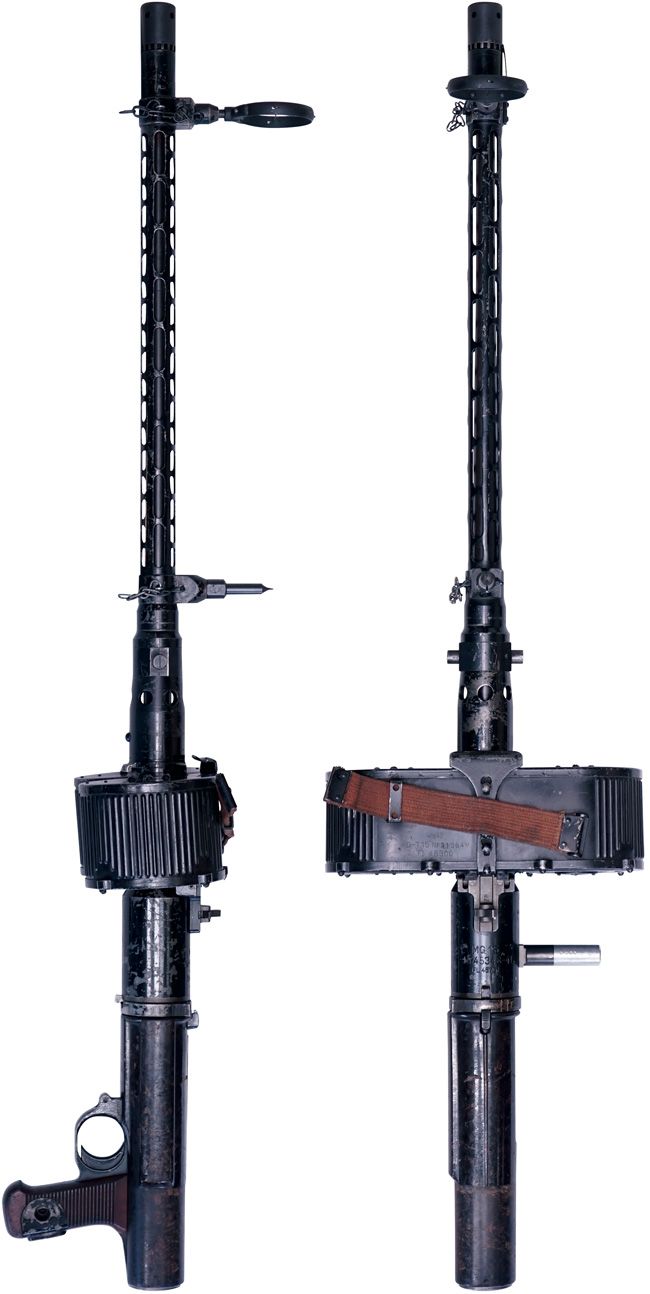 第二次大戦期 ドイツ軍 MG15 航空機関銃の全体・側面ビュー その1