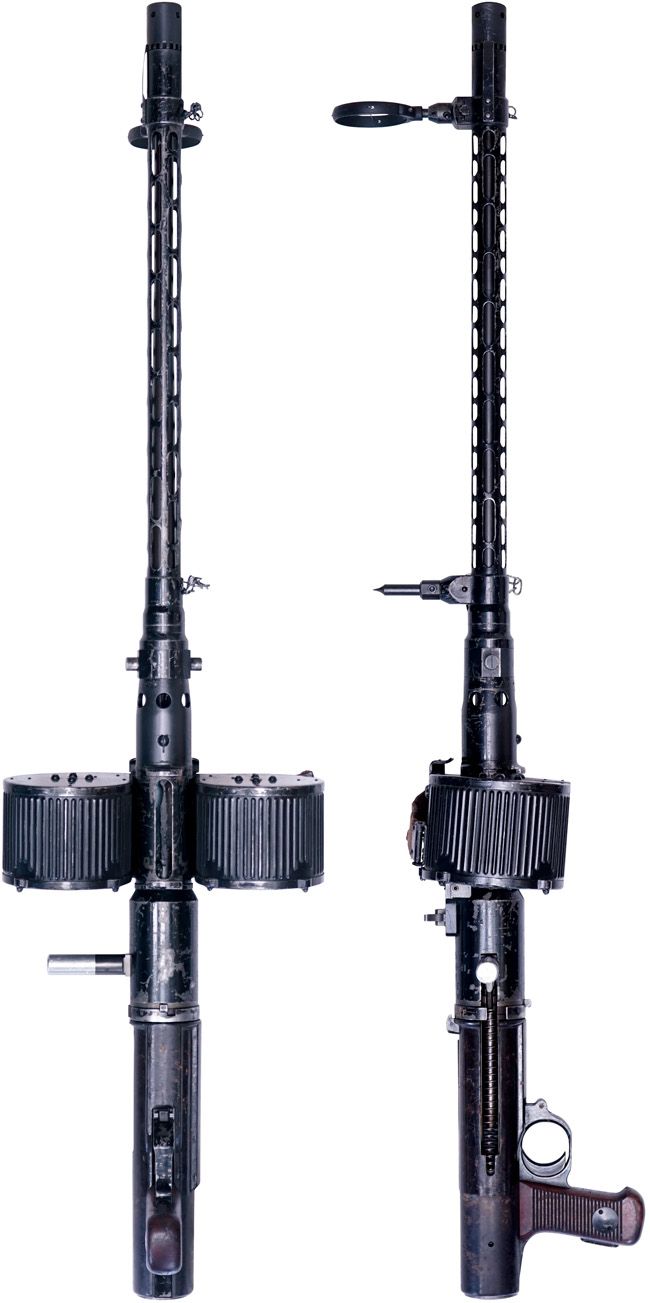 第二次大戦期 ドイツ軍 MG15 航空機関銃の全体・側面ビュー その2