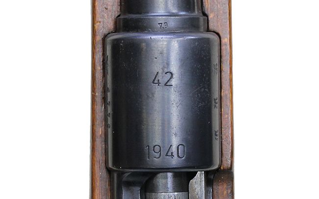 Kar.98k 小銃の薬室部分の刻印の詳細
