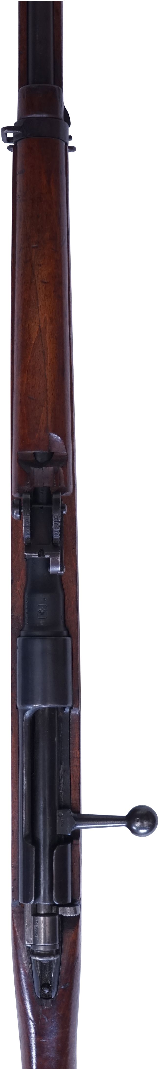 第二次大戦期 イタリア軍 カルカノ M1941 歩兵銃の機関部上面ビュー