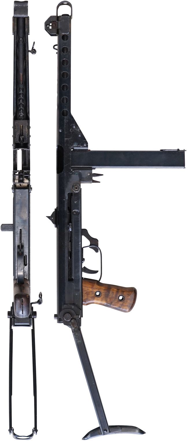 第二次大戦期 フィンランド軍 スオミ M44 短機関銃の全体・側面ビュー その2