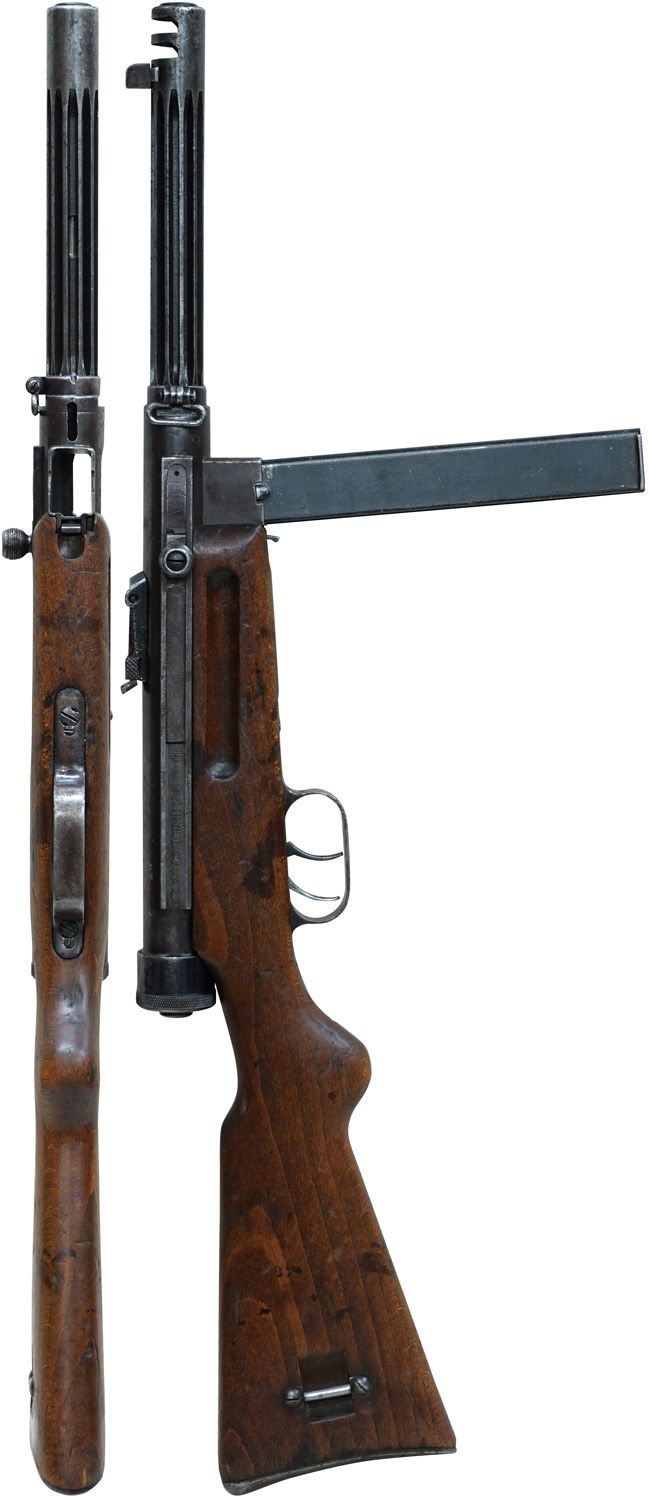 第二次大戦期 イタリア軍 ベレッタ M1938/42 短機関銃 I型の全体・側面ビュー その2