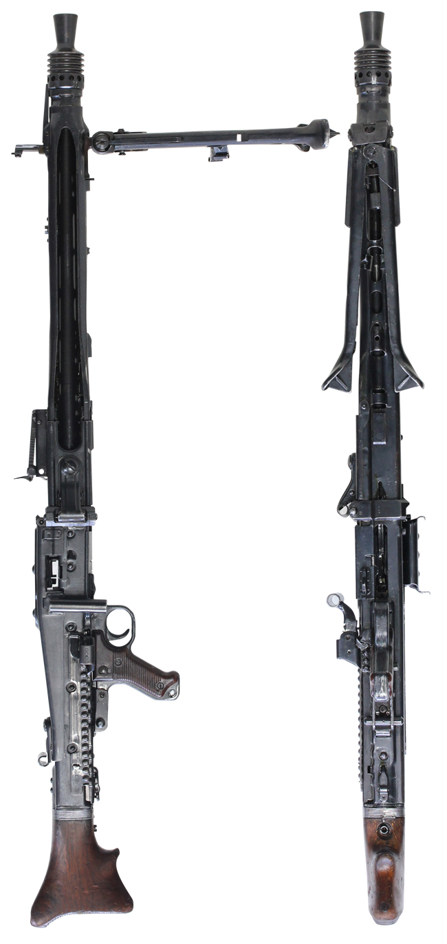 第二次大戦期 ドイツ軍 MG42 汎用機関銃の全体・側面ビュー その2