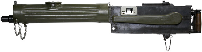 第二次大戦期 ロシア軍 マキシム M1910 重機関銃の左側面ビュー