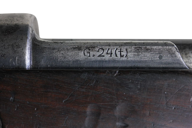 第二次大戦期 ドイツ軍 Gew.24(t) 小銃のモデル名刻印の詳細
