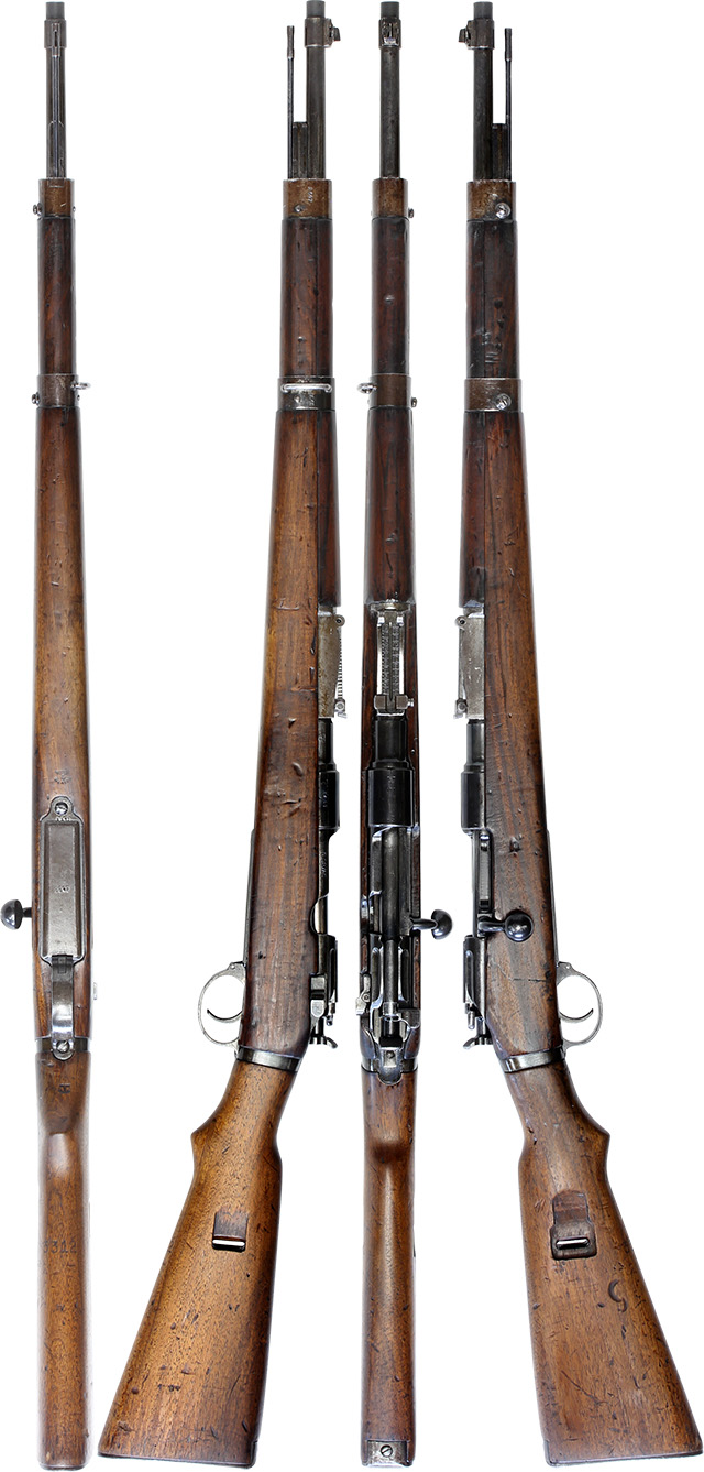 第二次大戦期 ドイツ軍 Gew.98/40 小銃の全体・側面ビュー