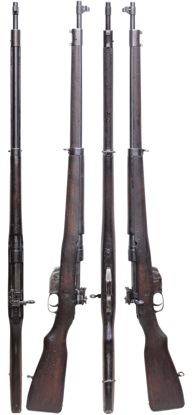第一次大戦期 カナダ軍 ロス Mk III 小銃の全体・側面ビュー