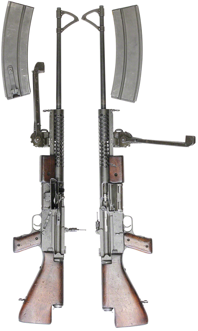 第二次大戦期 アメリカ軍 ジョンソン M1941 軽機関銃の全体・側面ビュー その1