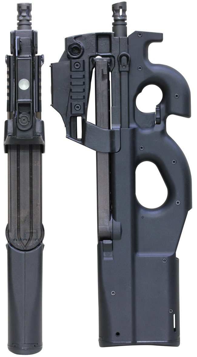 現代 ベルギー軍 FN P90 短機関銃の全体・側面ビュー その1