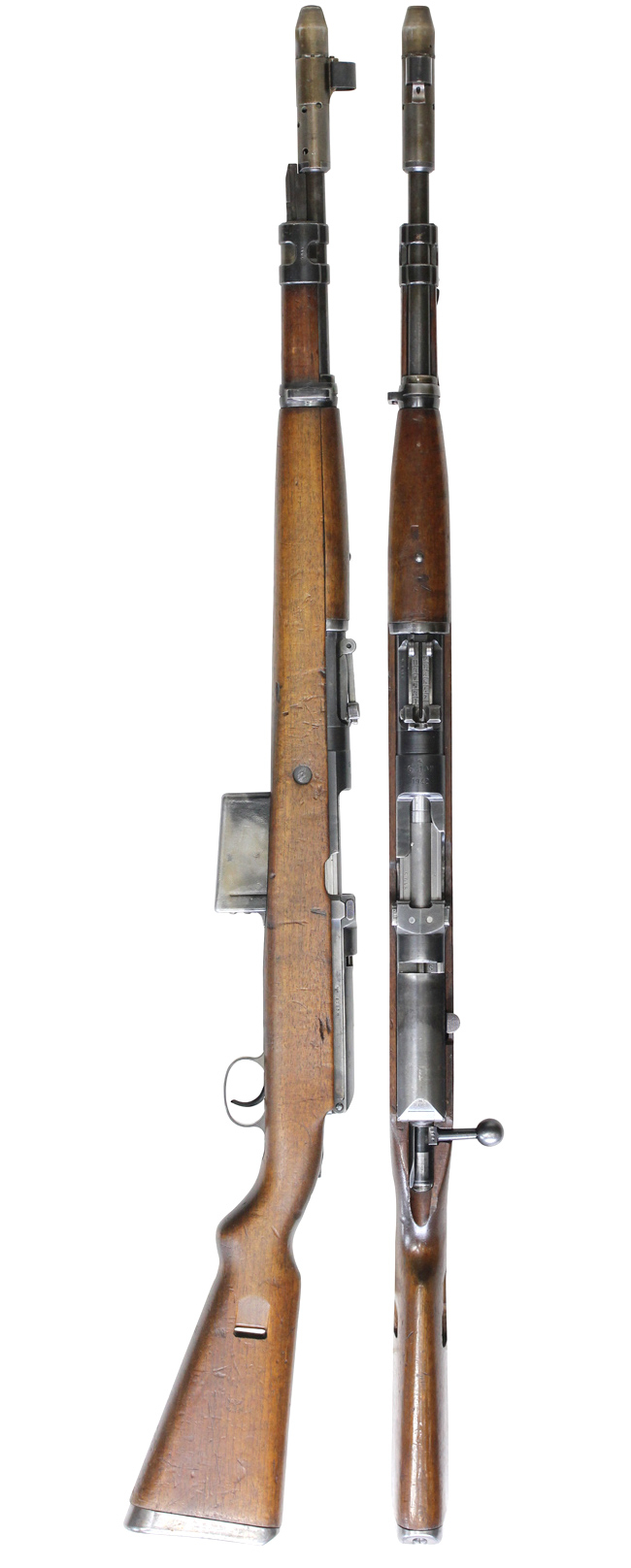 第二次大戦期 ドイツ軍 モーゼル Gew.41 (M) 自動小銃の全体・側面ビュー その2