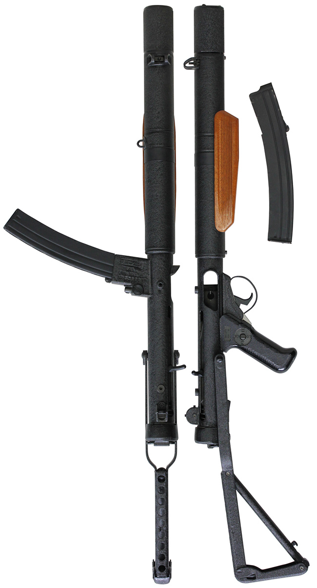 冷戦期 イギリス軍 スターリング Mk 5 (L34A1) 短機関銃の全体・側面ビュー その1