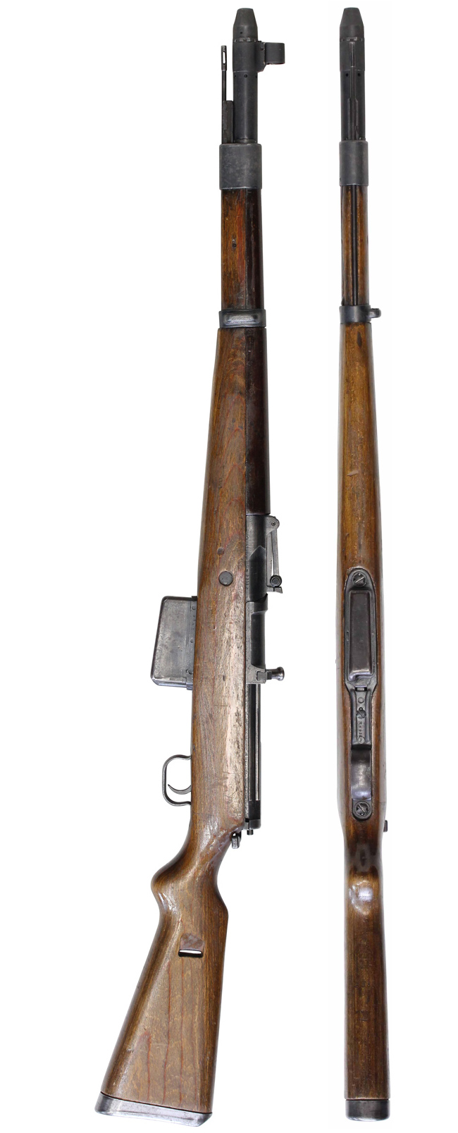 第二次大戦期 ドイツ軍 Gew.41 (W) 自動小銃の全体・側面ビュー その2