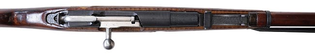 モシンナガン M1891/30 歩兵銃のリア・サイトから機関部にかけての詳細
