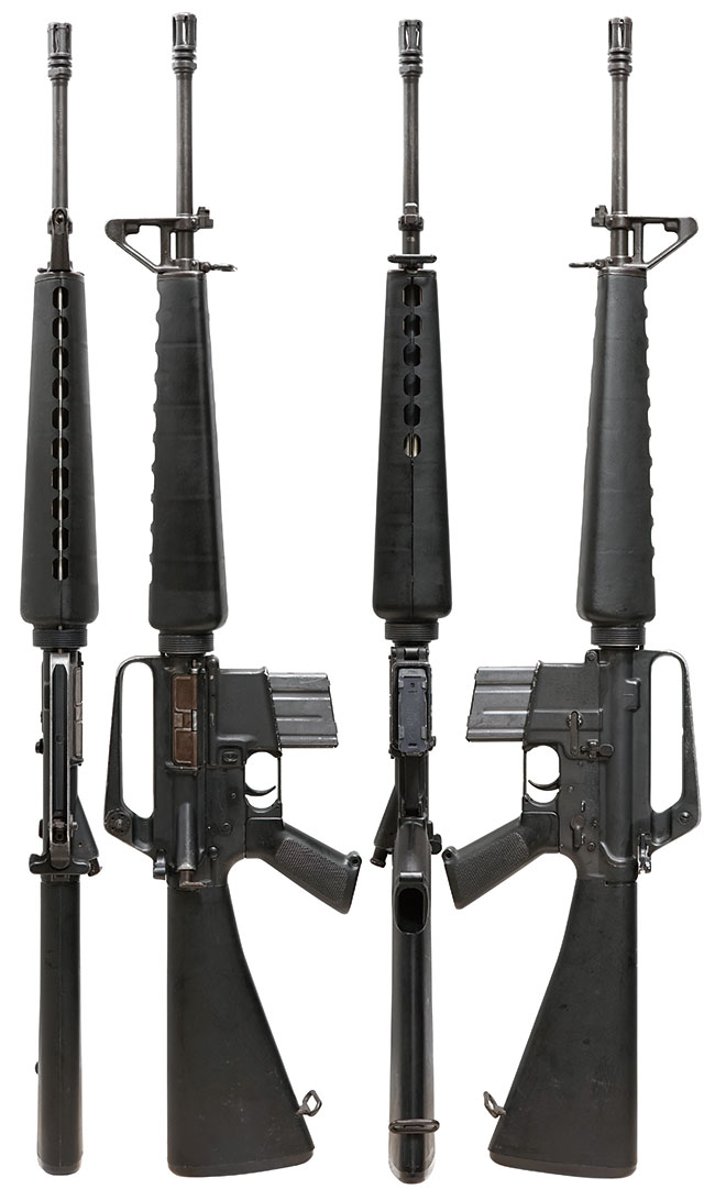 冷戦期 アメリカ軍 M16A1 自動小銃の全体・側面ビュー