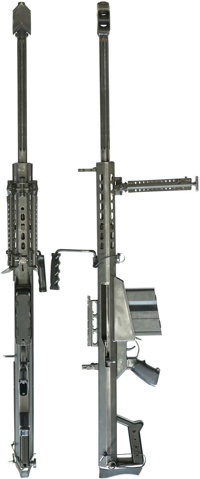 冷戦期 アメリカ バレット M82A1 狙撃銃の全体・側面ビュー その1