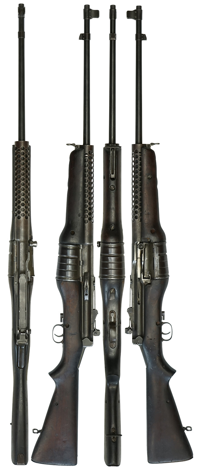 第二次大戦期 アメリカ軍 ジョンソン M1941 自動小銃の全体・側面ビュー