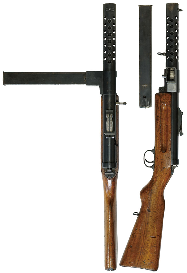 第二次大戦期 スイス SIG M1920 短機関銃の全体・側面ビュー その1