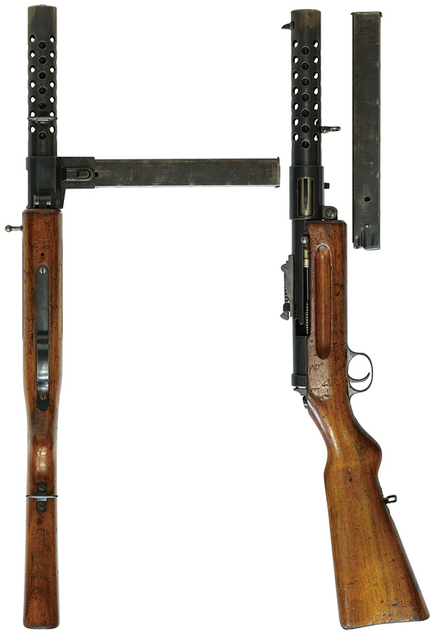 第二次大戦期 スイス SIG M1920 短機関銃の全体・側面ビュー その2