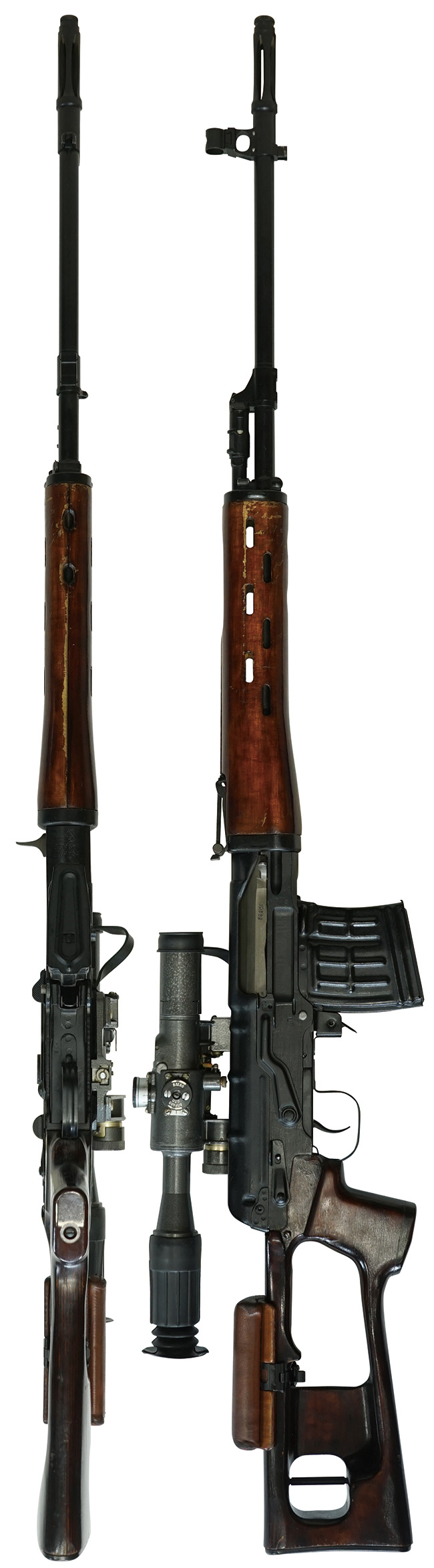 冷戦期 ソビエト軍 ドラグノフ SVD 狙撃銃の全体・側面ビュー その1