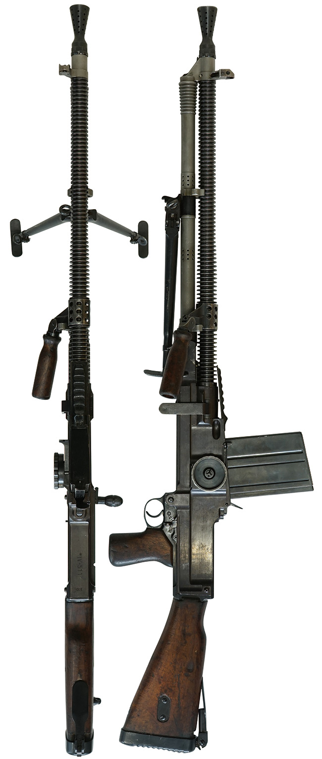 第二次大戦期 ドイツ軍 MG26(t) 軽機関銃 (ドイツ軍用 ZB26 軽機関銃)の全体・側面ビュー その1