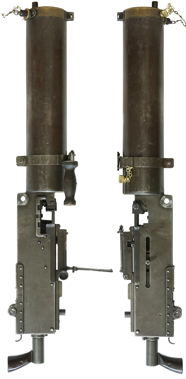 第二次大戦期 アメリカ軍 ブローニング .30口径 M1917A1 水冷式重機関銃の全体・側面ビュー その1