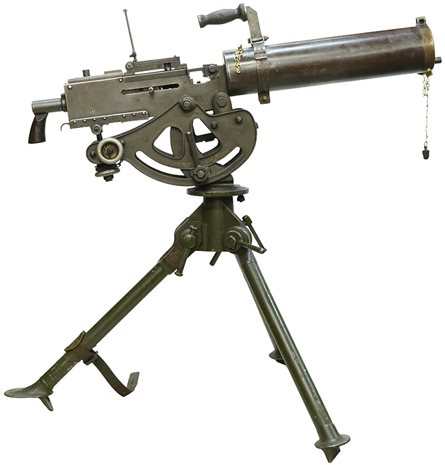 第二次大戦期 アメリカ軍 ブローニング .30口径 M1917A1 水冷式重機関銃の全体・側面ビュー その2