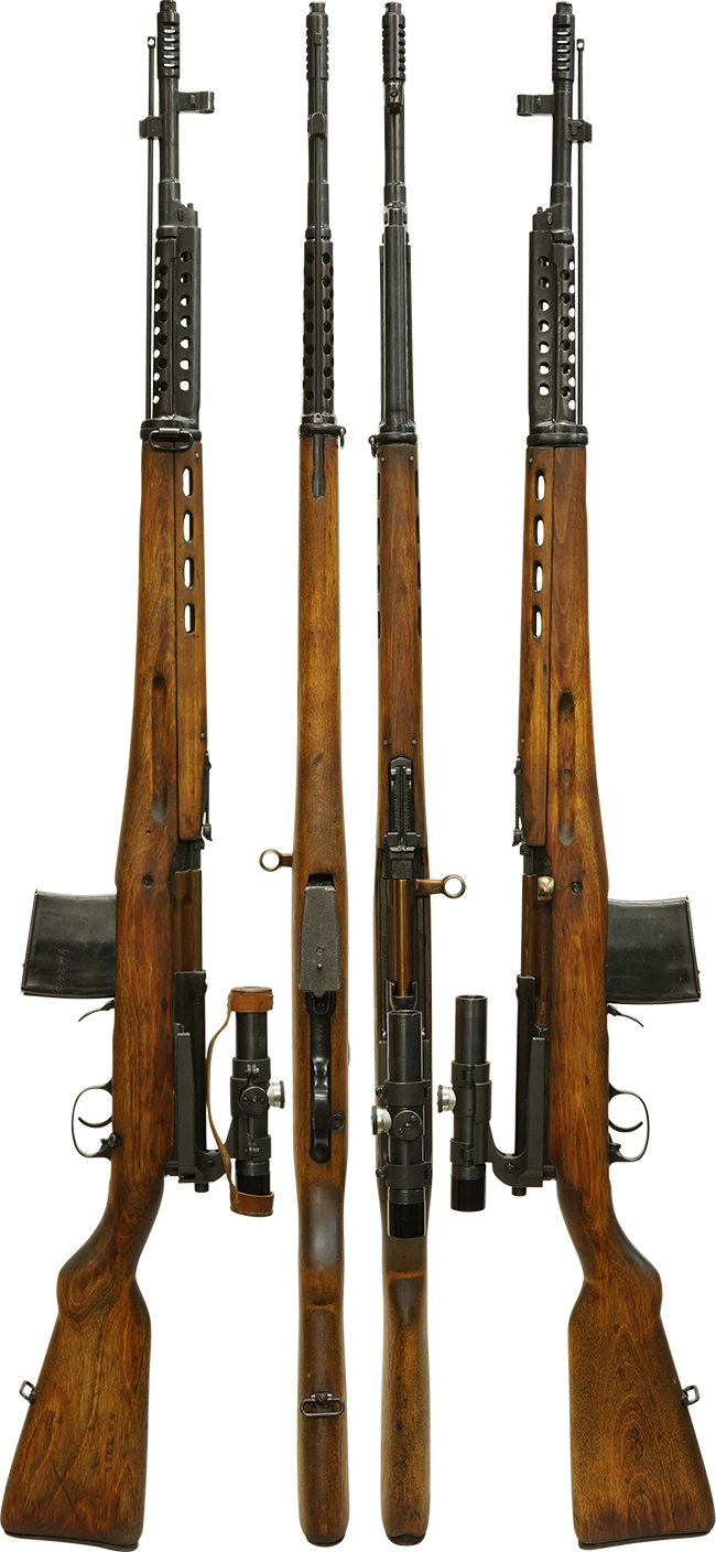 第二次大戦期 ソビエト軍 トカレフ SVT 1940 自動小銃の全体・側面ビュー