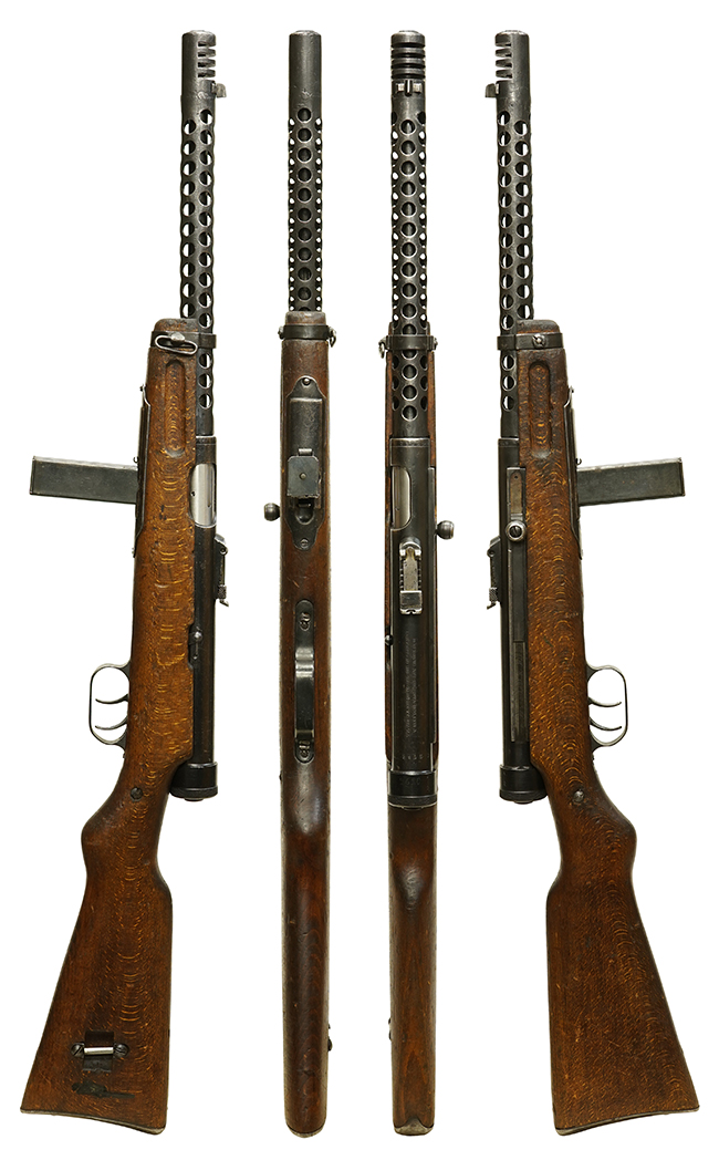 第二次大戦期 イタリア軍 ベレッタ M1938A 短機関銃 III型の全体・側面ビュー