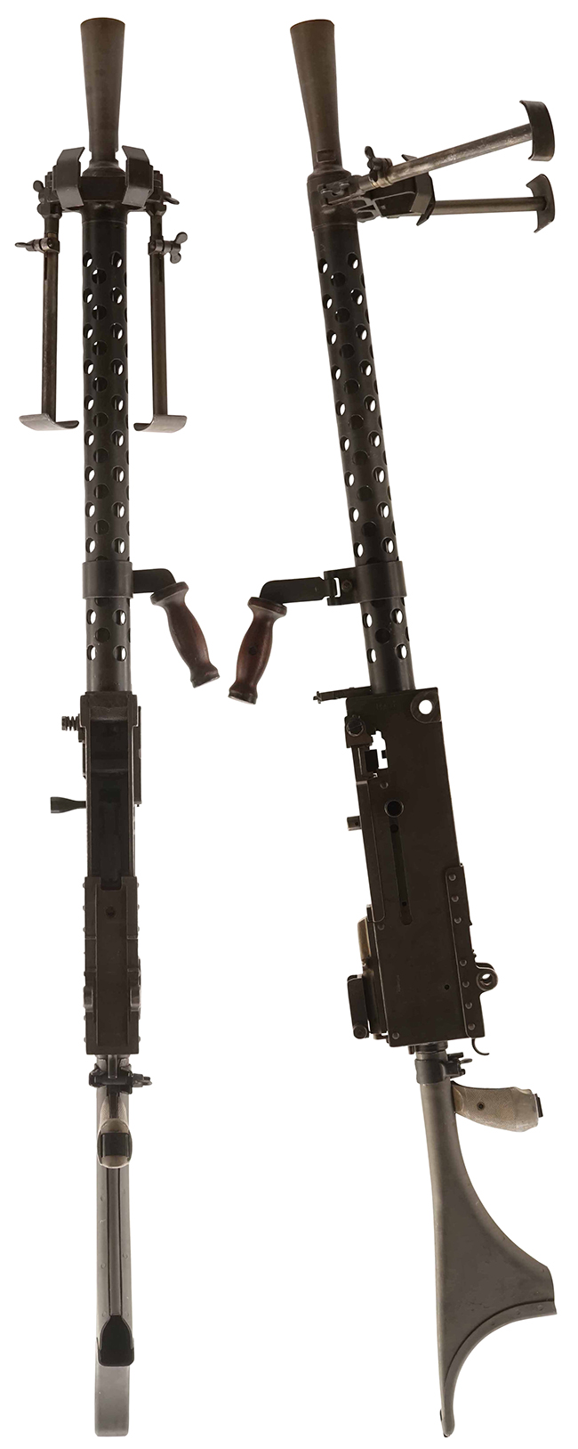 第二次大戦期 アメリカ軍 ブローニング .30口径 M1919A6 軽機関銃の全体・側面ビュー その1