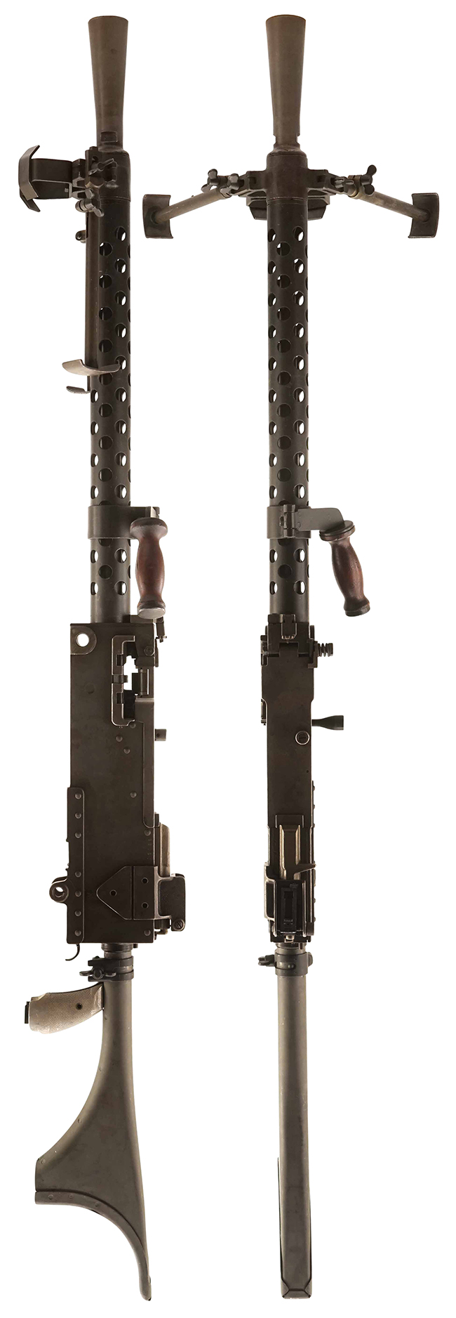 第二次大戦期 アメリカ軍 ブローニング .30口径 M1919A6 軽機関銃の全体・側面ビュー その2