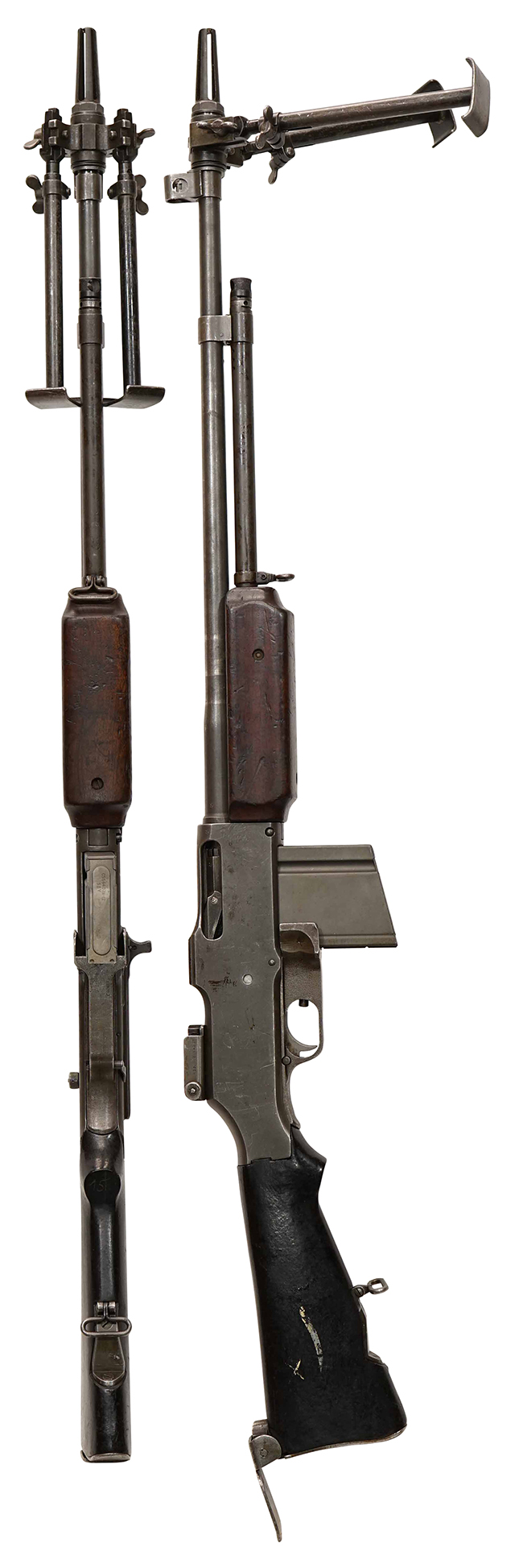 第二次大戦期 アメリカ軍 BAR M1918A2 ブローニング オートマチック ライフルの全体・側面ビュー その1