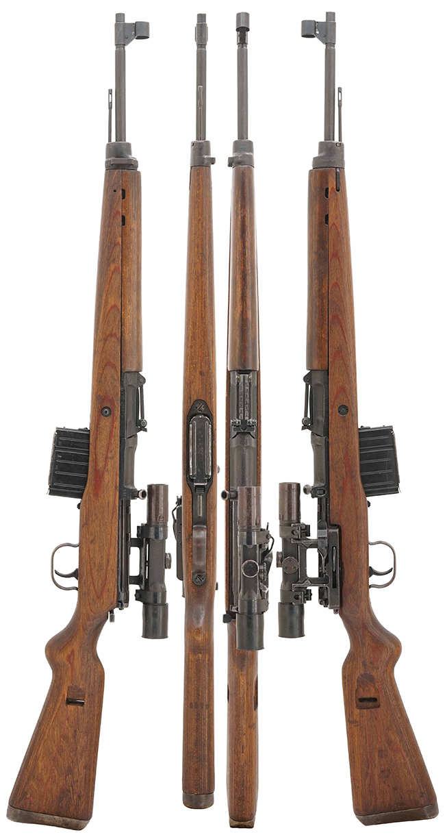 第二次大戦期 ドイツ軍 Kar.43 自動小銃の全体・側面ビュー