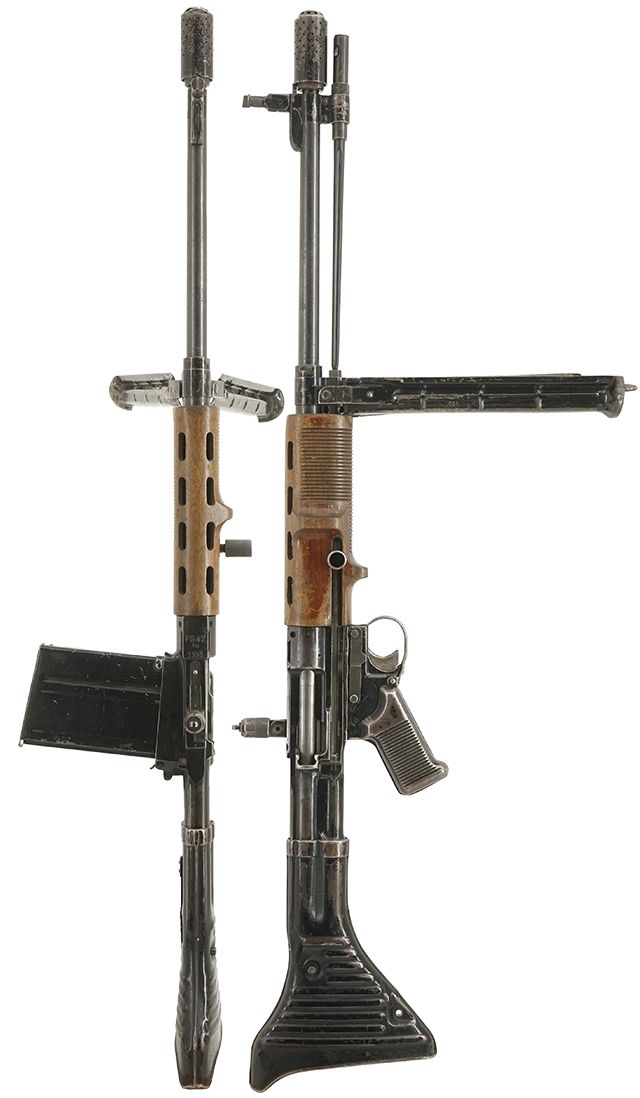 第二次大戦期 ドイツ軍 FG42 空挺用自動小銃 I型の全体・側面ビュー その1