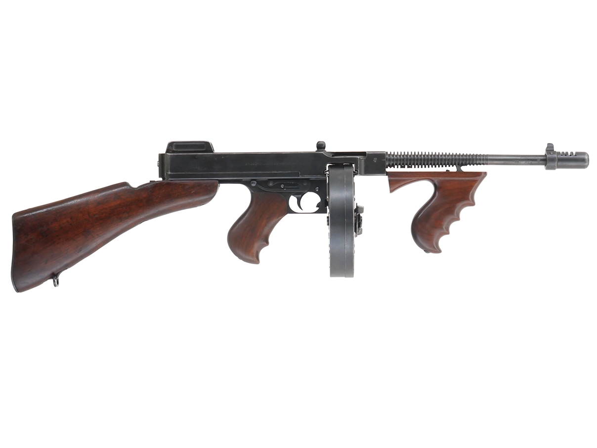 トンプソン M1928A1 短機関銃 (復刻品フォア・グリップ & 50連 ドラム・マガジン付、#S-338734)