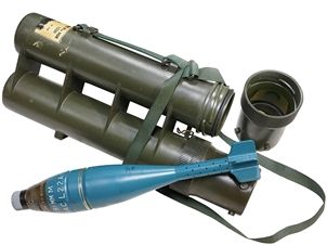 L22A1 81 mm 迫撃砲弾(訓練弾)(2連砲弾ケース付き)
