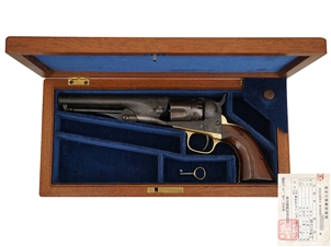 US コルト M1862 ポリス リボルバー 5 1/2" 銃身モデル、ピンカートン探偵社刻印 (銃砲刀剣類登録証付古式銃、#23420)
