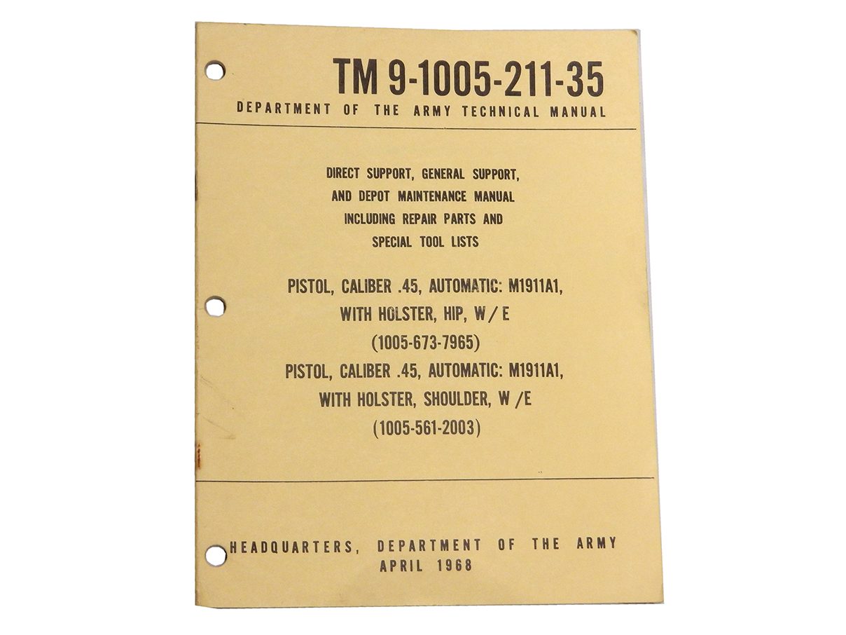 M1911A1 自動拳銃 マニュアル