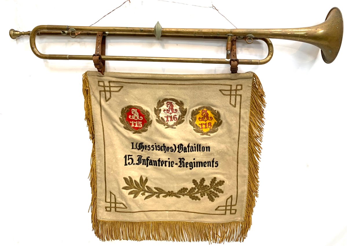 ヘッセン大公国 軍楽隊トランぺット・バナー (ファンファーレ・トランペット付)