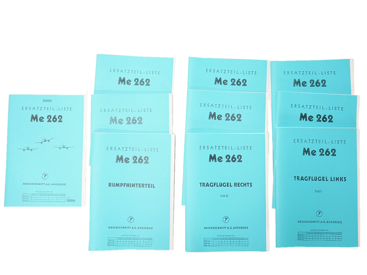 Me262 パーツ・リスト 10冊セット (復刻品)