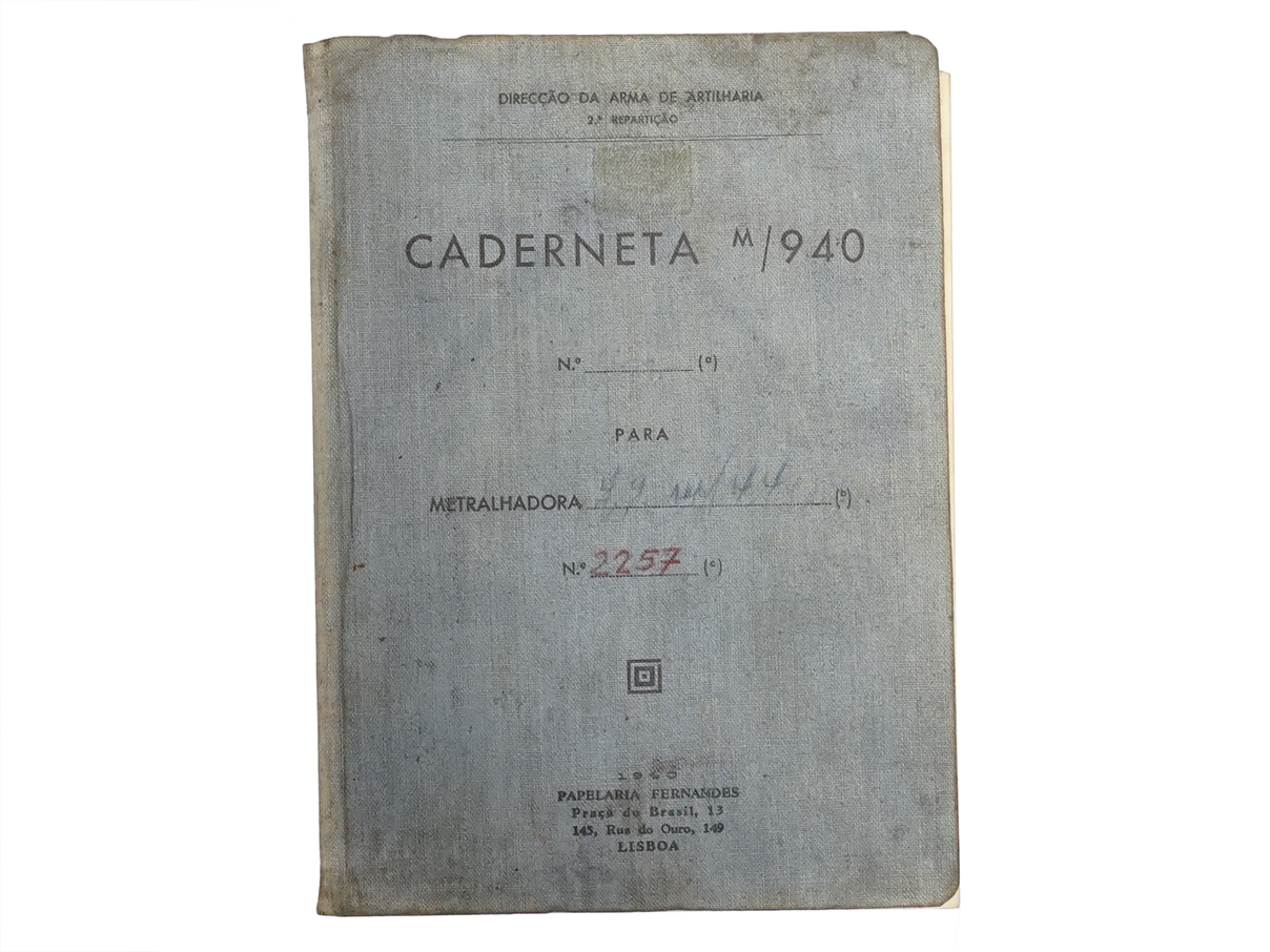 ポルトガル軍 MG34 (m/944) 整備記録手帳