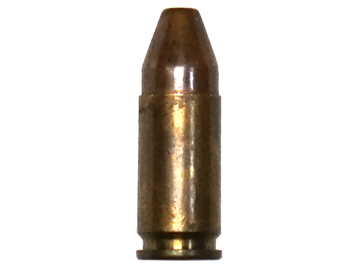 9mm×19 パラベラム弾 ダミーカート (1916年製、円錐弾頭)