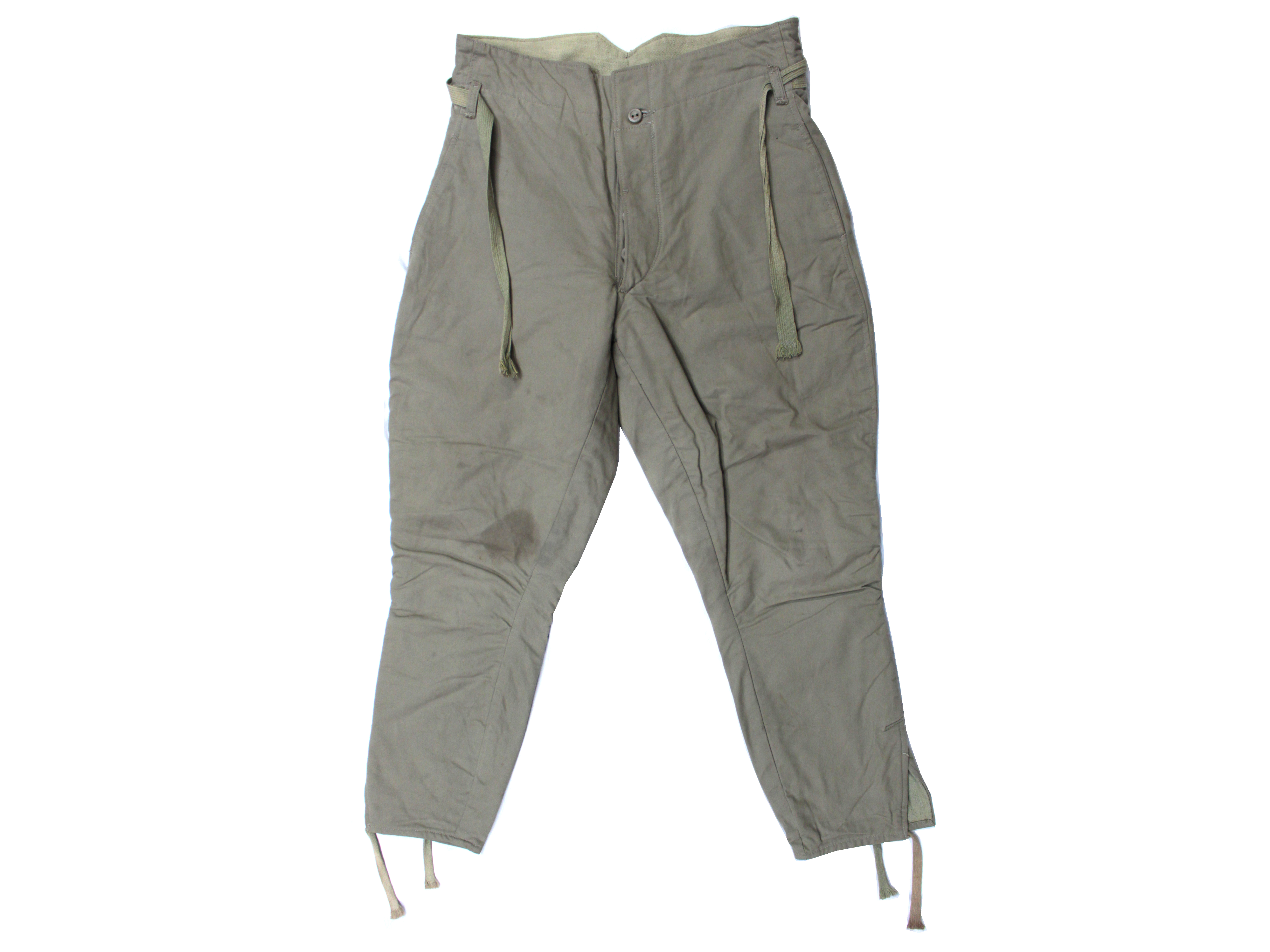 陸軍下士官兵用綿製冬軍袴 (中号、昭和十八年製、廣支検定、野戦服、短袴型)