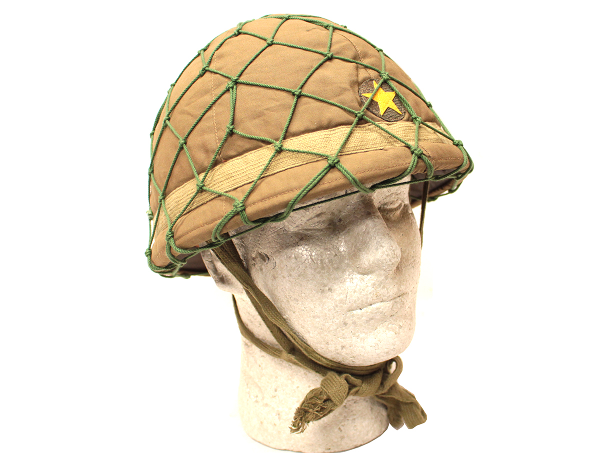 陸軍九〇式鉄帽 (大号) 複製鉄帽覆、偽装網付