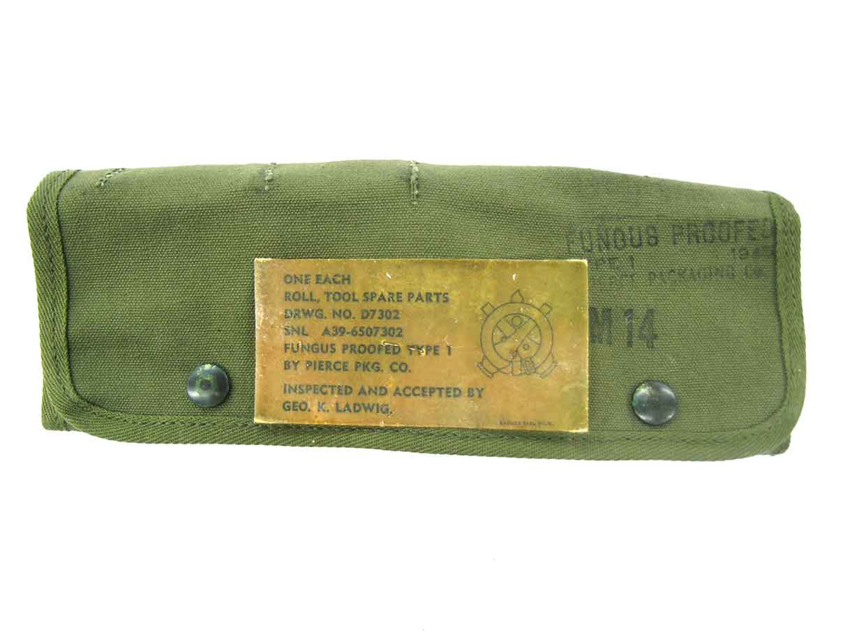 .50口径 M14 予備部品用ロール型収納袋