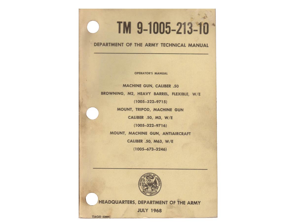 .50口径 マニュアル (三脚, M63対空三脚、1968年発行)