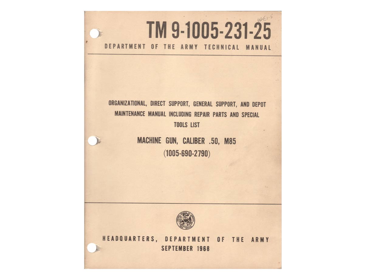 M85 車載機関銃 マニュアル