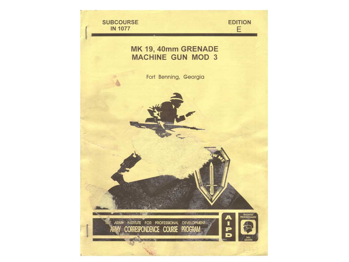 Mk 19 40mm グレネード・マシンガン マニュアル
