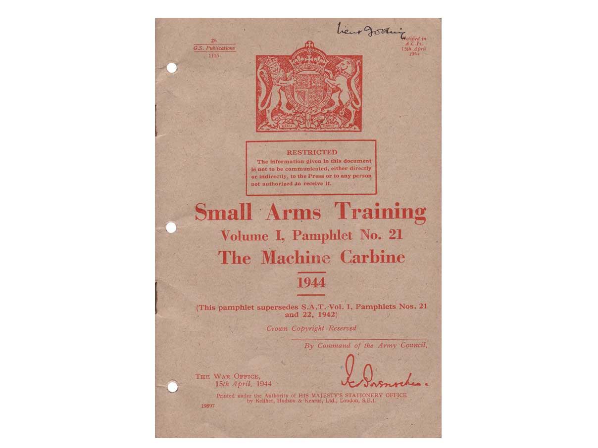 トンプソン & ステン短機関銃 英軍 マニュアル