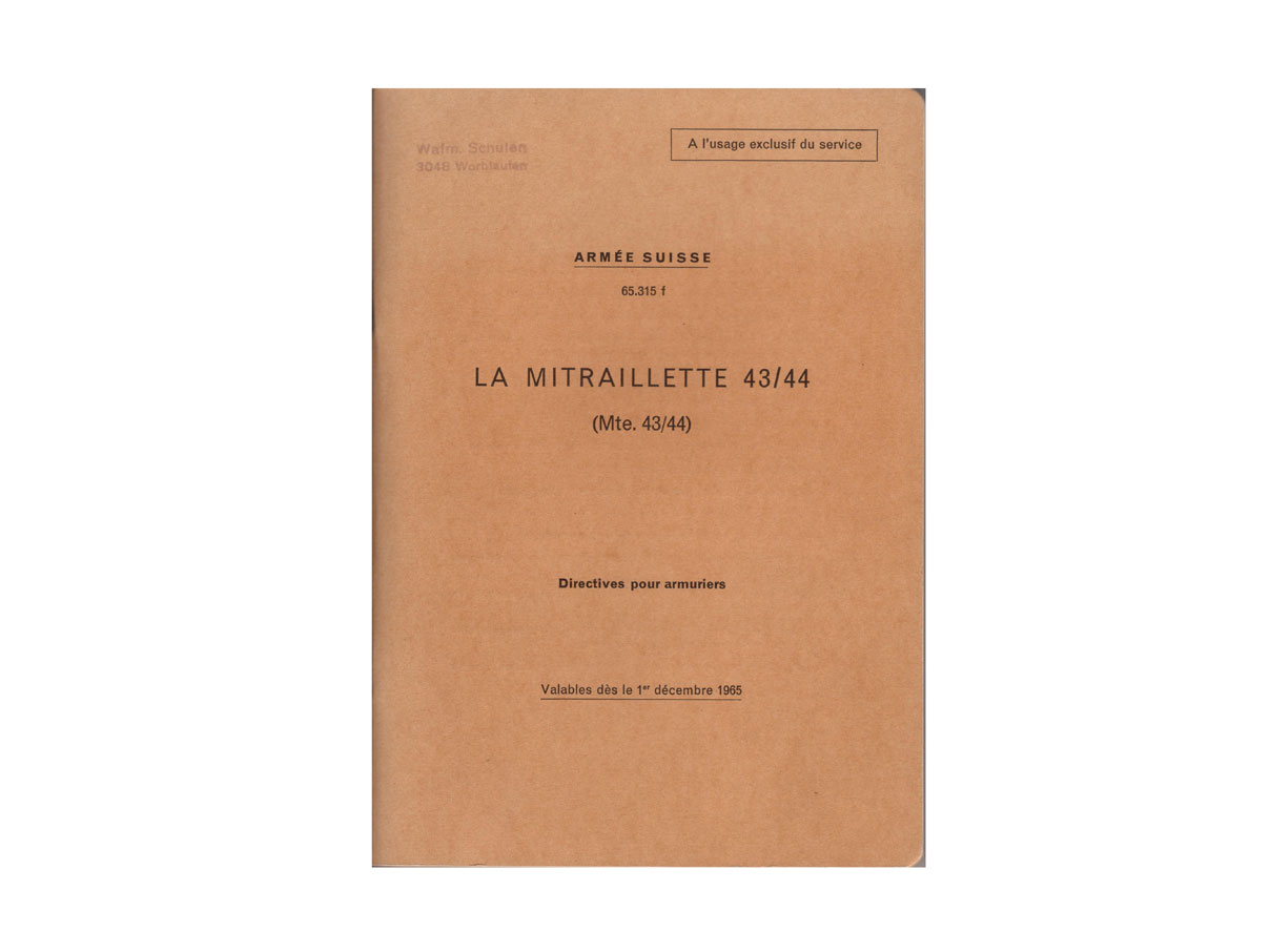 スオミ MP43/44 短機関銃 マニュアル