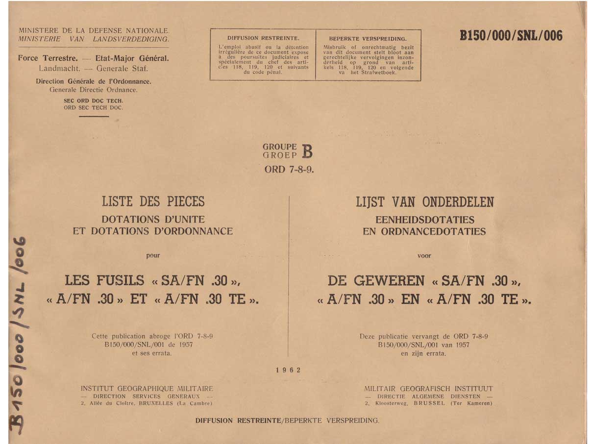 FN SA49 パーツ・リスト